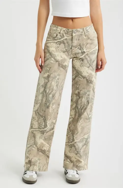 Britney Camo Low Rise Wide Leg Jeans by YMI