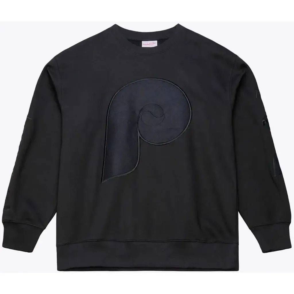 Mitchell & Ness Philadelphia Phillies Phantom Fleece Crewneck Sweatshirt by Mitchell & Ness