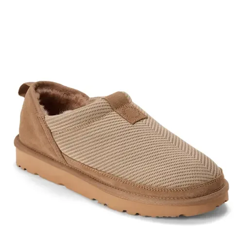 Fireside Sport Knit and Suede Water Repellent Slip on Shoetie by Dearfoams