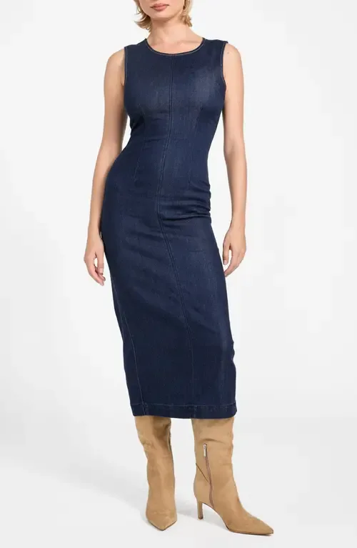 Dahlia Sleeveless Denim Midi Dress