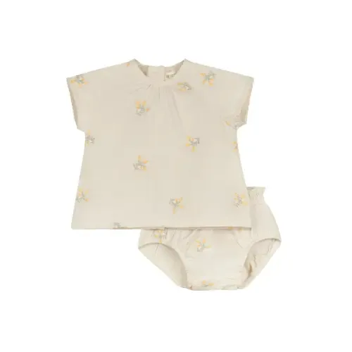 Looms Holland Collection - Embroidered Floral 2 Piece Set by Ely's & Co.