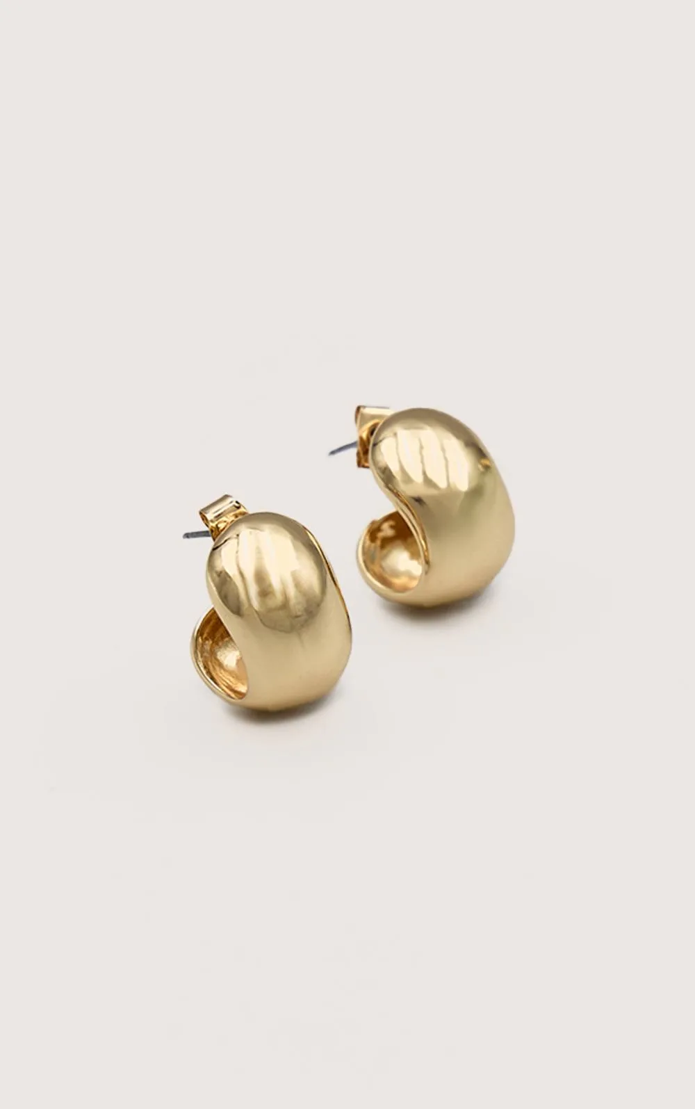 Chunky Hoop Huggie Earrings