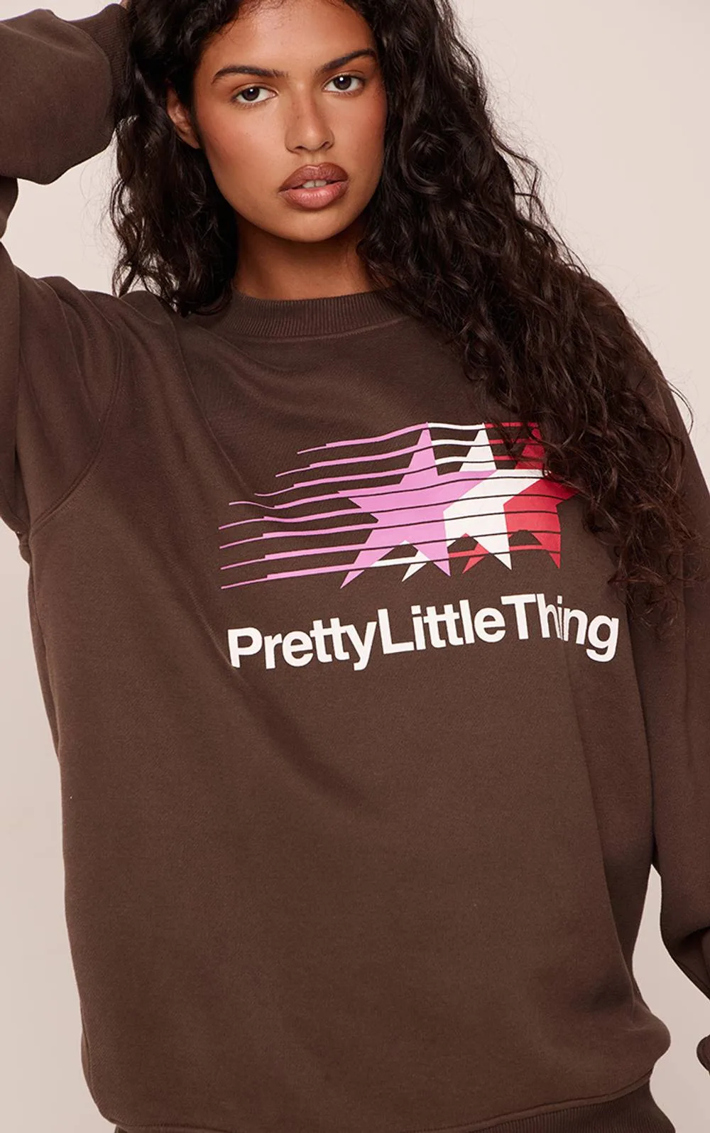 Star Print Pullover Sweatshirt by PrettyLittleThing
