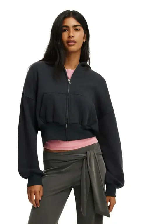 Oversized Zip Through Hoodie by Cotton On