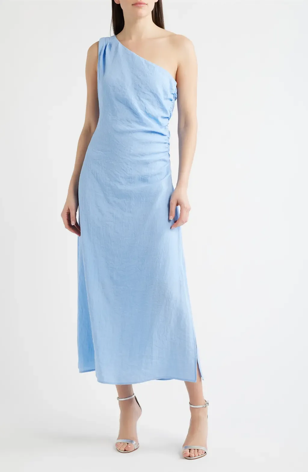 One-Shoulder Dress - Denim