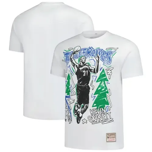 Mitchell & Ness Kevin Garnett Minnesota Timberwolves Hardwood Classics Chalked Up T-Shirt by Mitchell & Ness