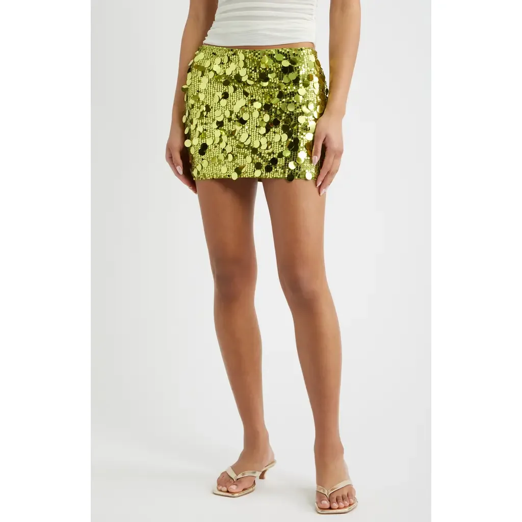 Riego Sequin & Paillette Low Rise Miniskirt by Princess Polly