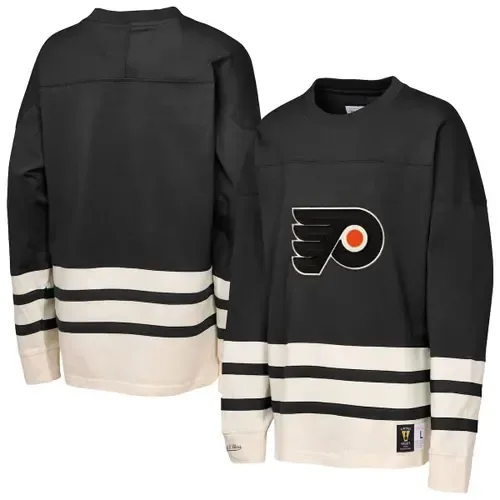 Mitchell & Ness Philadelphia Flyers Chainstitch Heavyweight Long Sleeve Top by Mitchell & Ness
