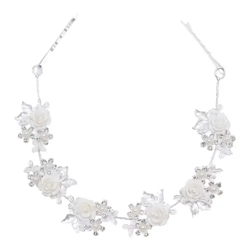 Rhinestone Floral Garland Hair Vine by Tulleen