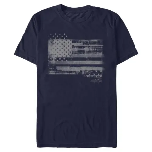 Monochromatic American Flag Short Sleeve Graphic T-Shirt by Lost Gods