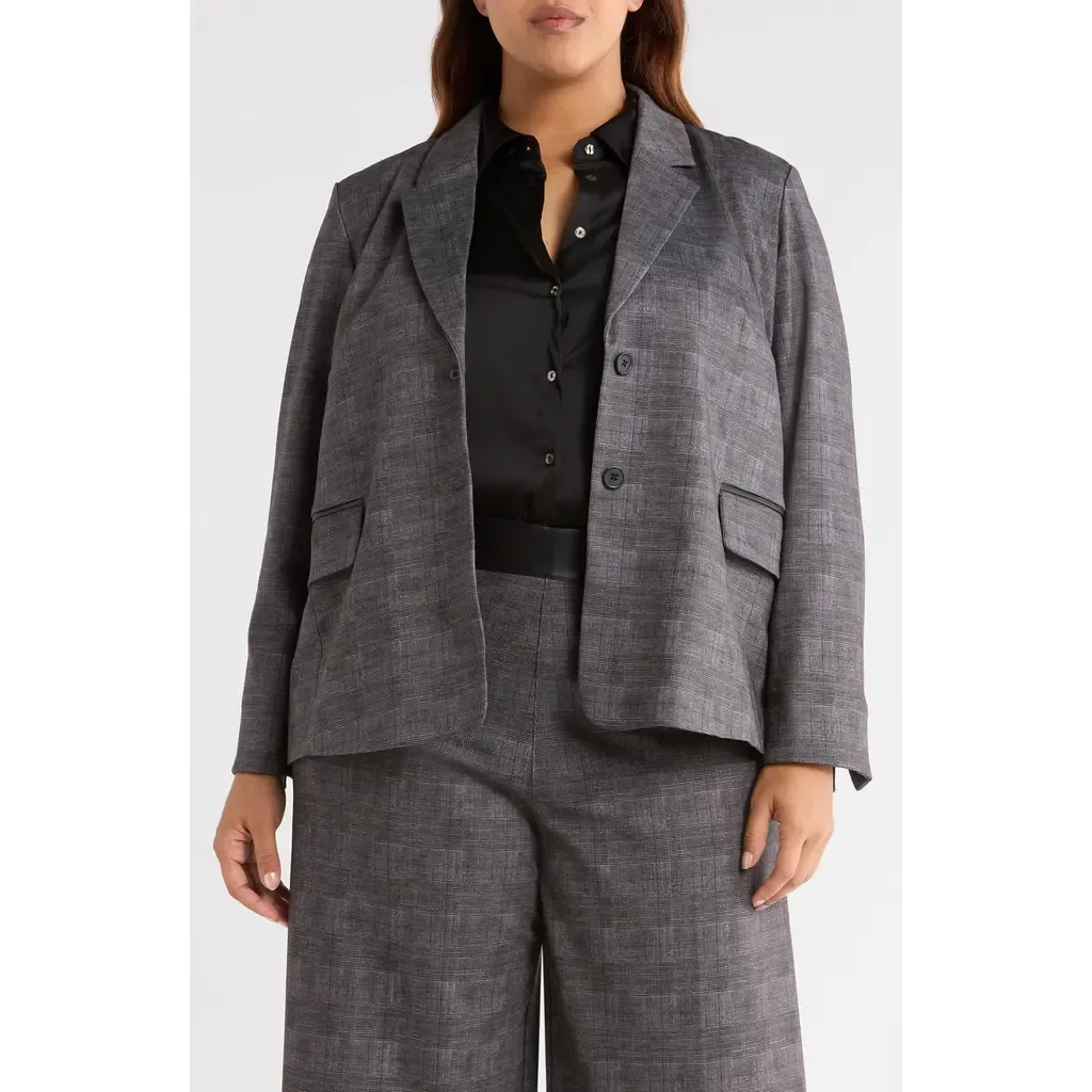 Everest Glen Plaid Ponte Blazer by Lysse