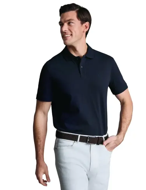 Short Sleeve Cotton Stretch Pique Polo