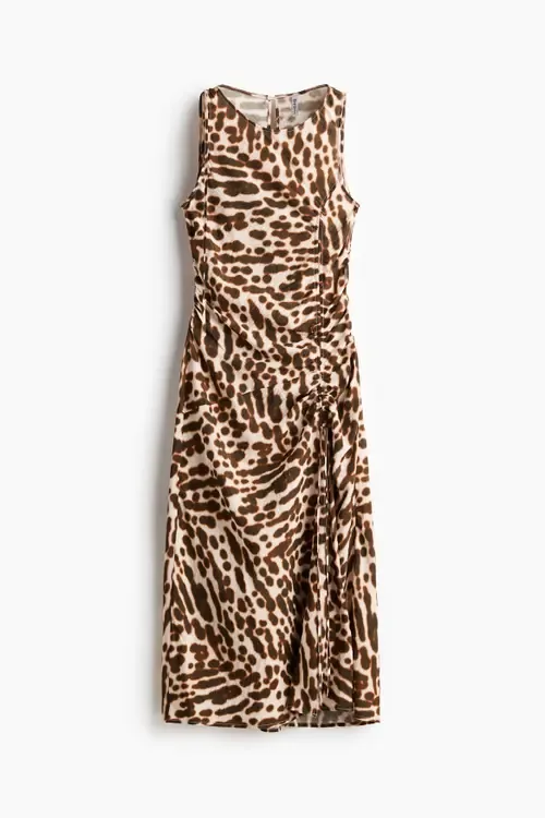 Drawstring-Detail Satin Dress by H&M