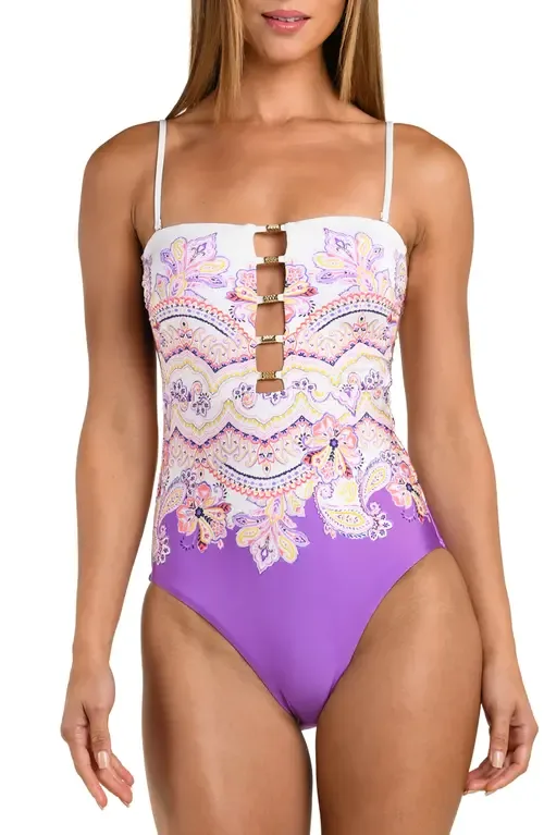 Lilac Cascade Bandeau One-Piece Swimsuit by Sunshine 79
