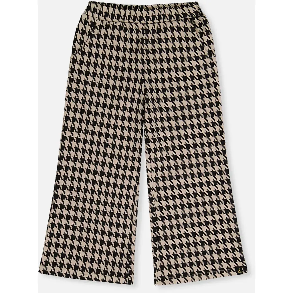 Jacquard Elastic Waist Flare Pants by Deux par Deux