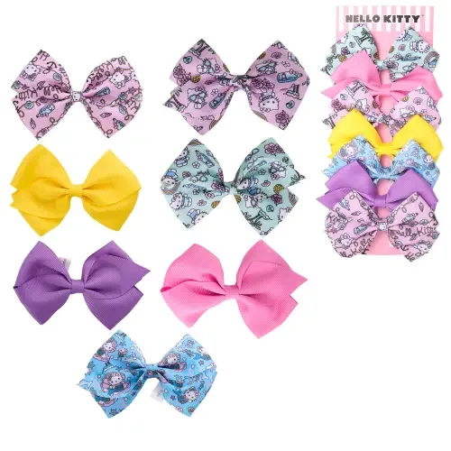 Hair Bow 7-Piece Set Sanrio Hair Accessories by Hello Kitty