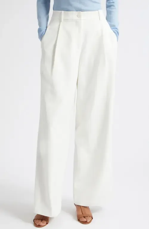 Solara Pleated Wide Leg Trousers by Toccin