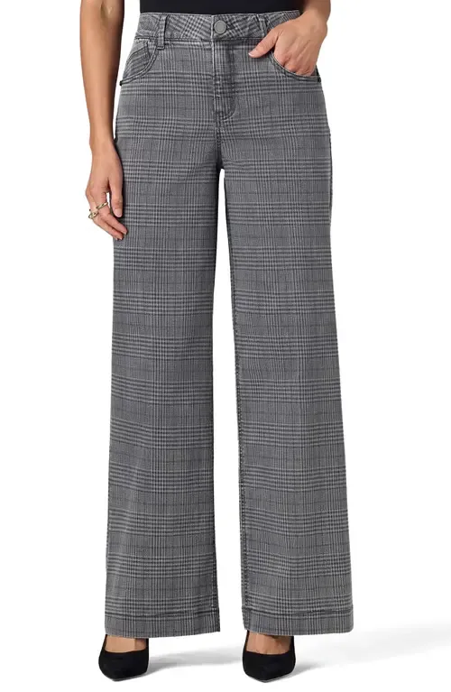 Sam Plaid High Waist Wide Leg Jeans by Wit & Wisdom