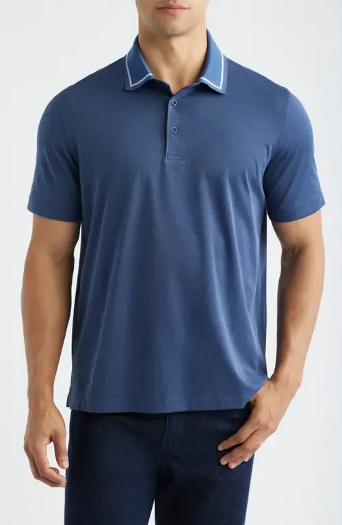 Tipped Contrast Collar Polo by Johnston & Murphy