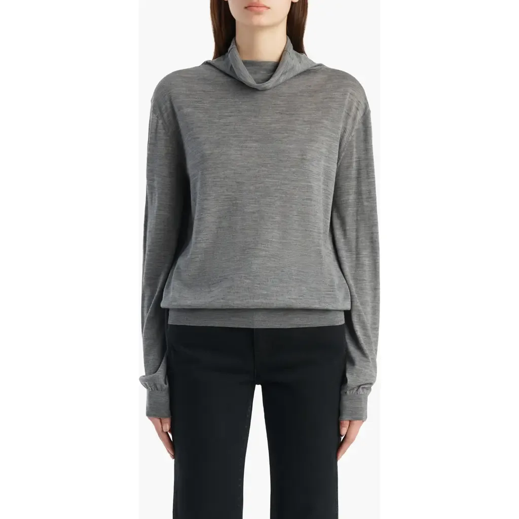 Annette Merino Wool Blend Funnel Neck Sweater by Khaite