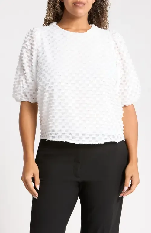 Textured Puff Sleeve Top by RAIN AND ROSE