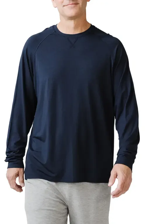 Stretch Long Sleeve Crewneck T-Shirt by Cozy Earth