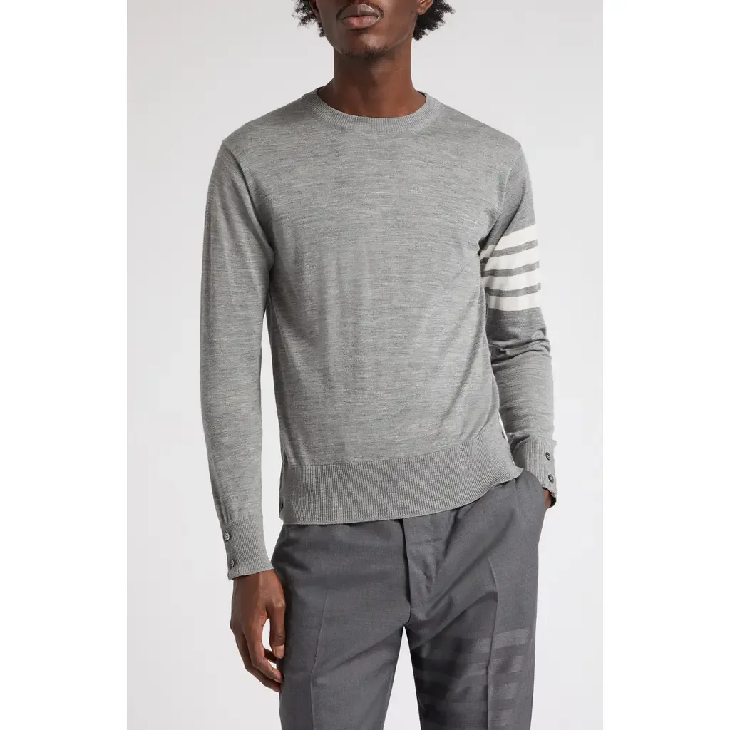 4-Bar Merino Wool Sweater by Thom Browne