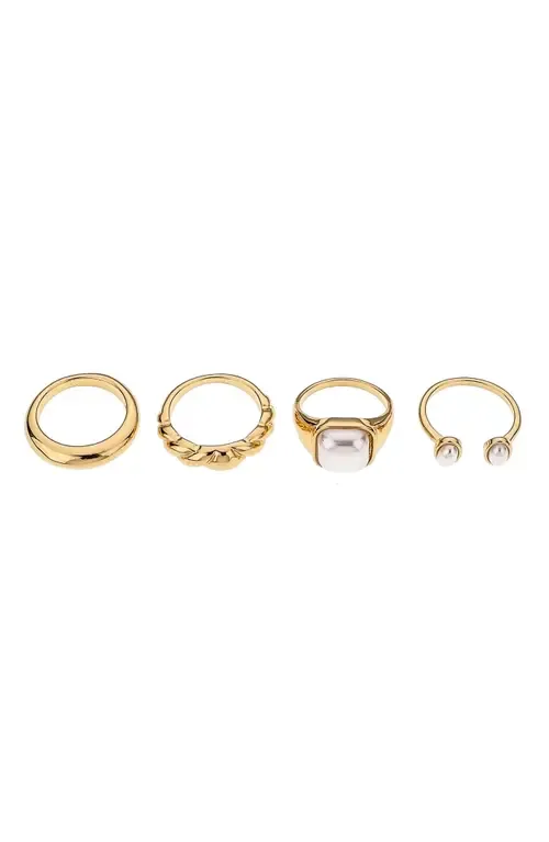 Set of 4 Ultimate Babe Ring Set by Ettika