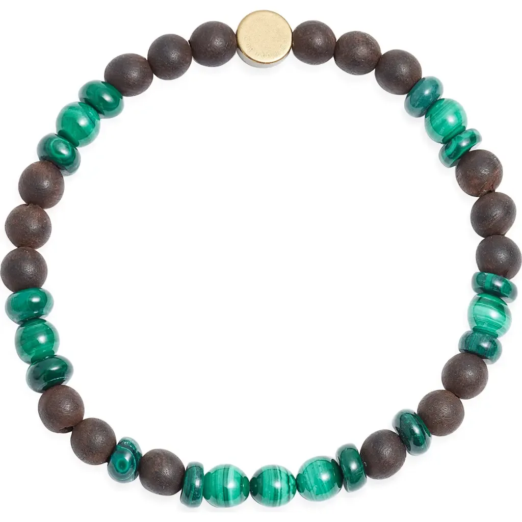 Earth Spirit Malachite & Wood Bracelet by Caputo & Co.