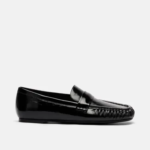 Jane Leather Square-Toe Slip-On Loafers by MARC NOLAN