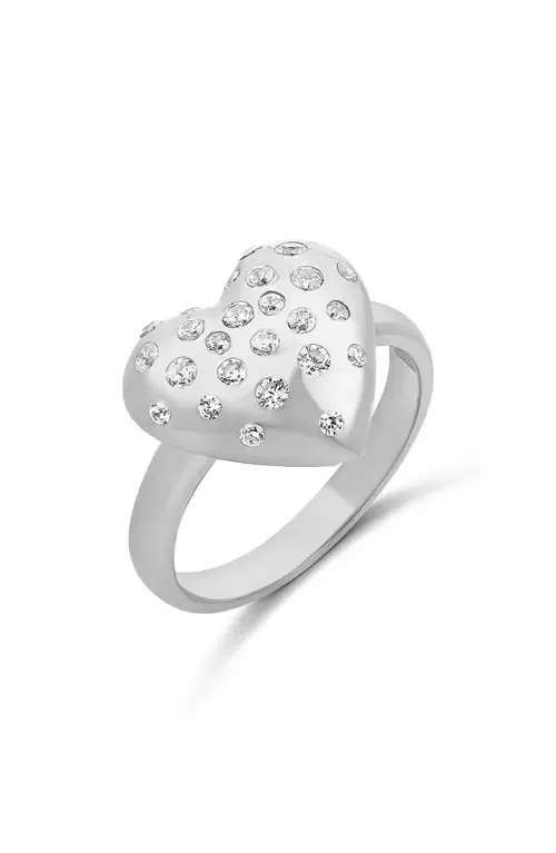 Scattered Stone Puffy Heart Ring by SHYMI