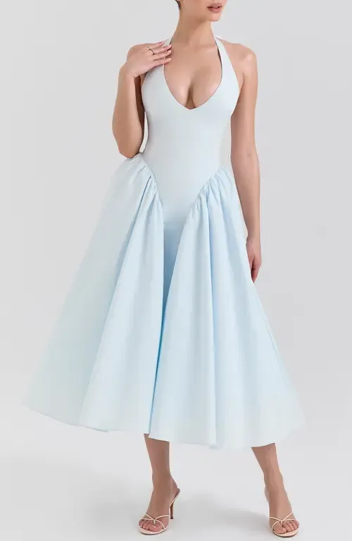 Marilyn Halter Midi Dress by HOUSE OF CB