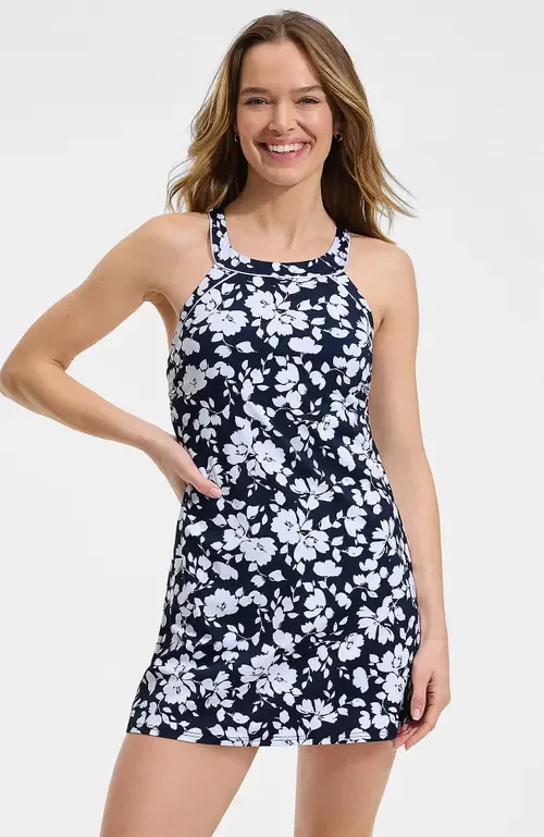 High Neck Swim Dress Swimsuit by Lands' End