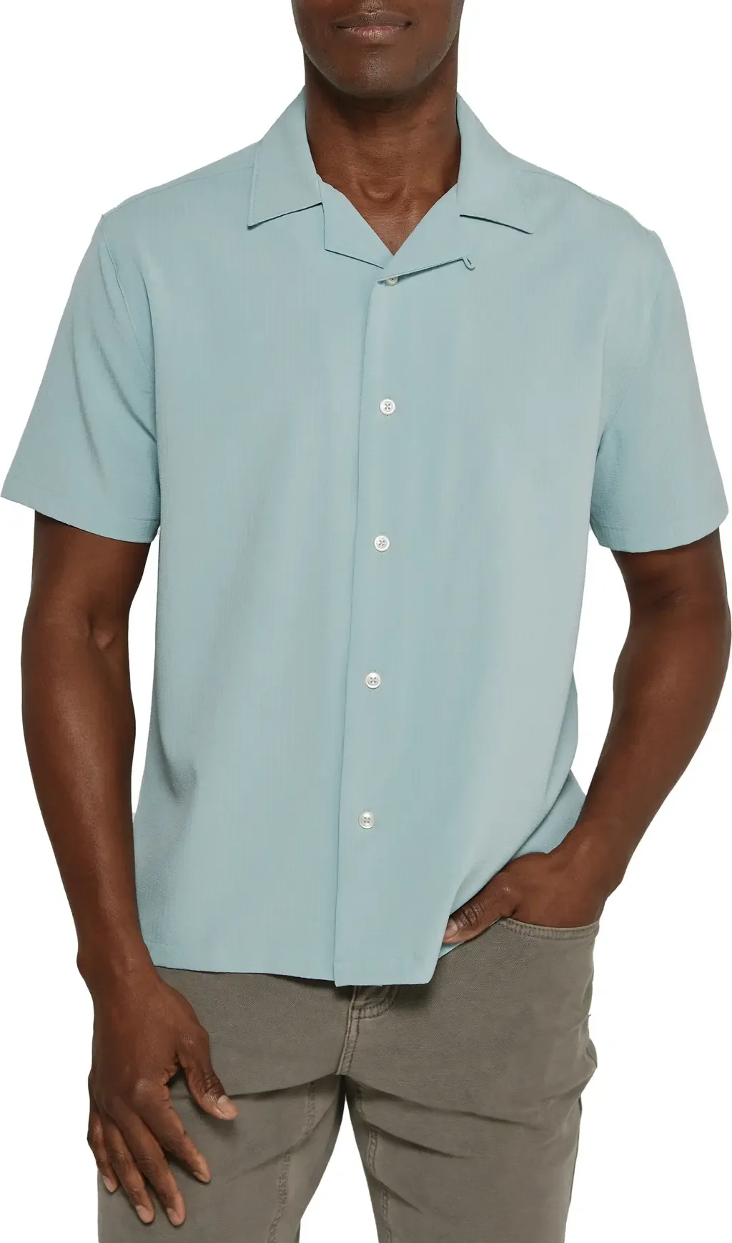 Vance Textured Stretch Camp Shirt