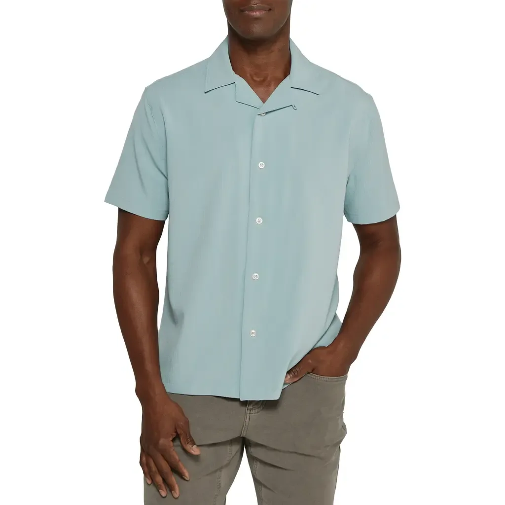 Vance Textured Stretch Camp Shirt by 7 Diamonds