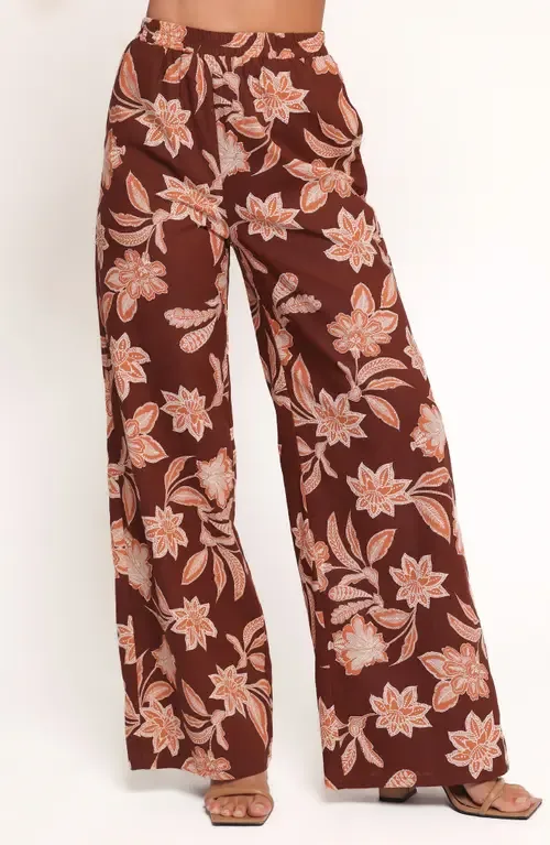 Samira Floral Cotton Blend Wide Leg Pants by Petal & Pup