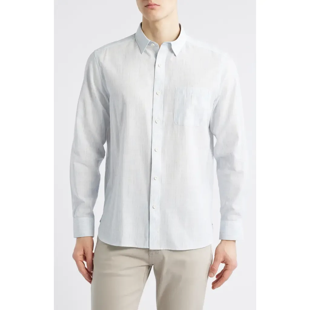Slub Button-Up Shirt by Johnston & Murphy