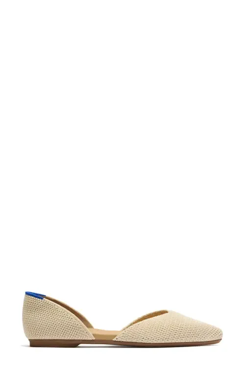 The D'orsay Flat in Conch Raffia-Knit by Rothy's