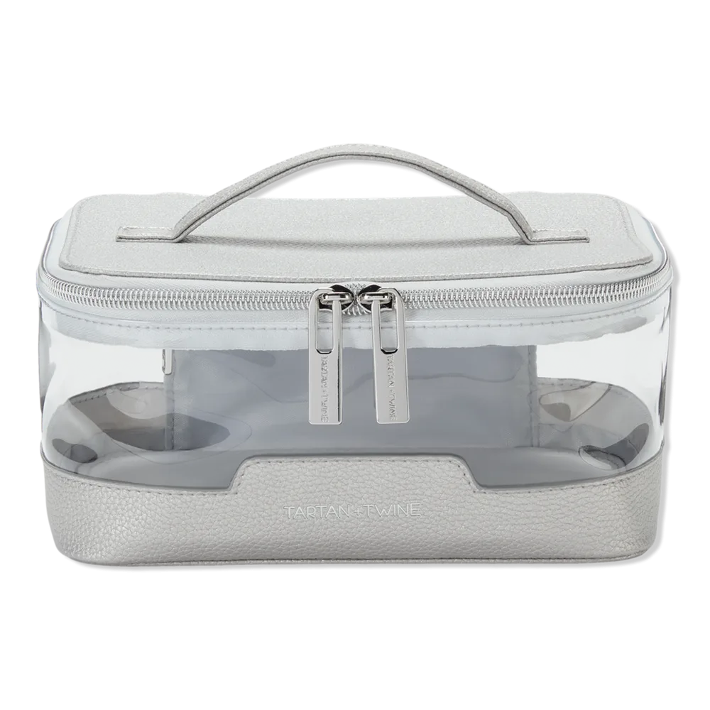 Metallic Mood Silver Cosmetic Box by Tartan + Twine