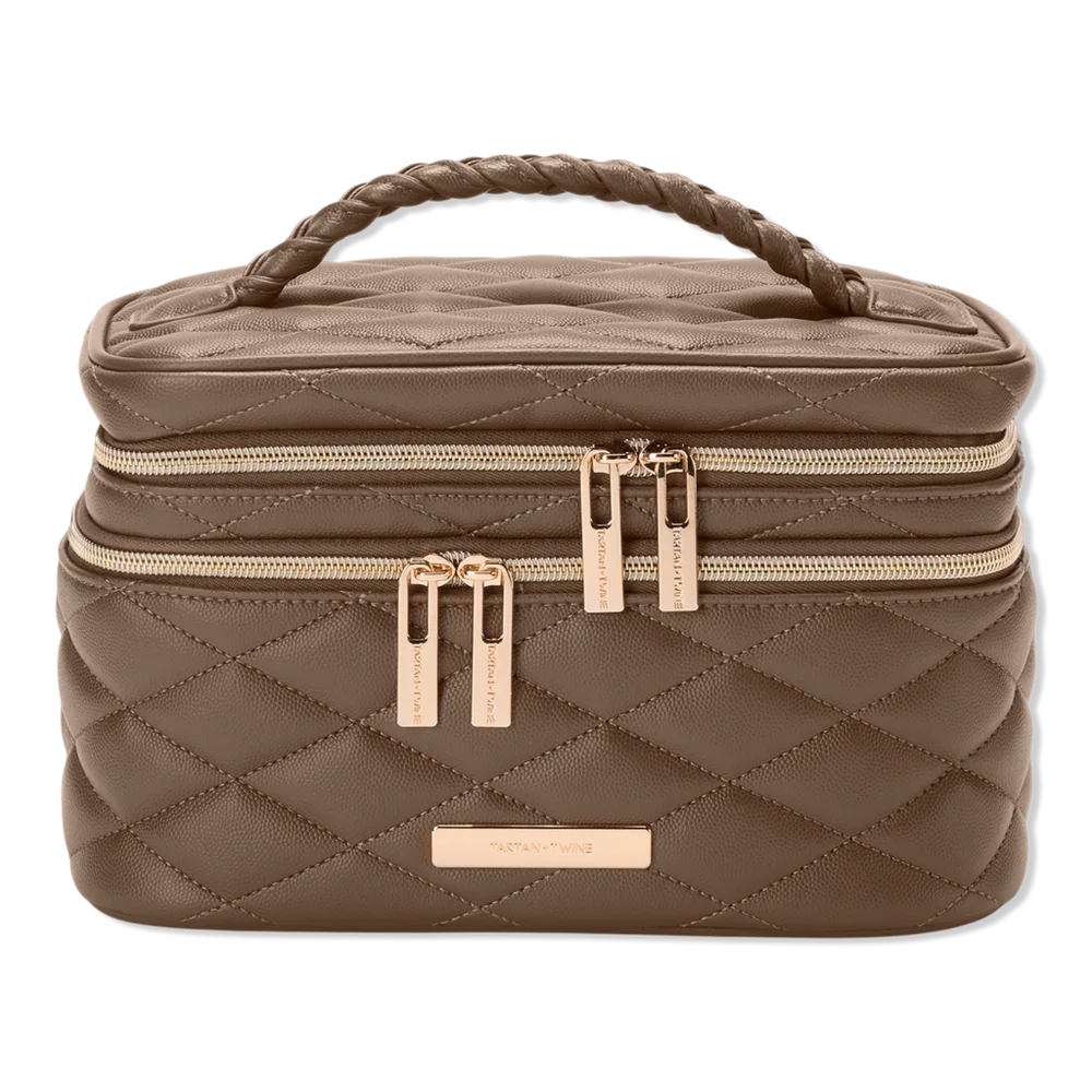 Cocoa Luxe Double Zip Train Case by Tartan + Twine