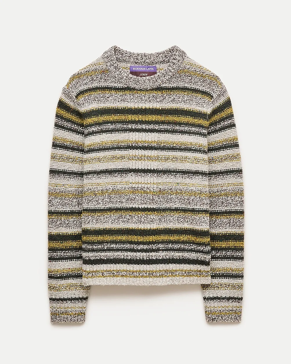 Eckhaus Latta x J.Crew Striped Sweater in Wool Blend by J.Crew