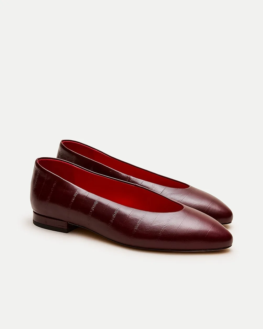 Bea Ballet Flats in Eel-Embossed Leather by J.Crew