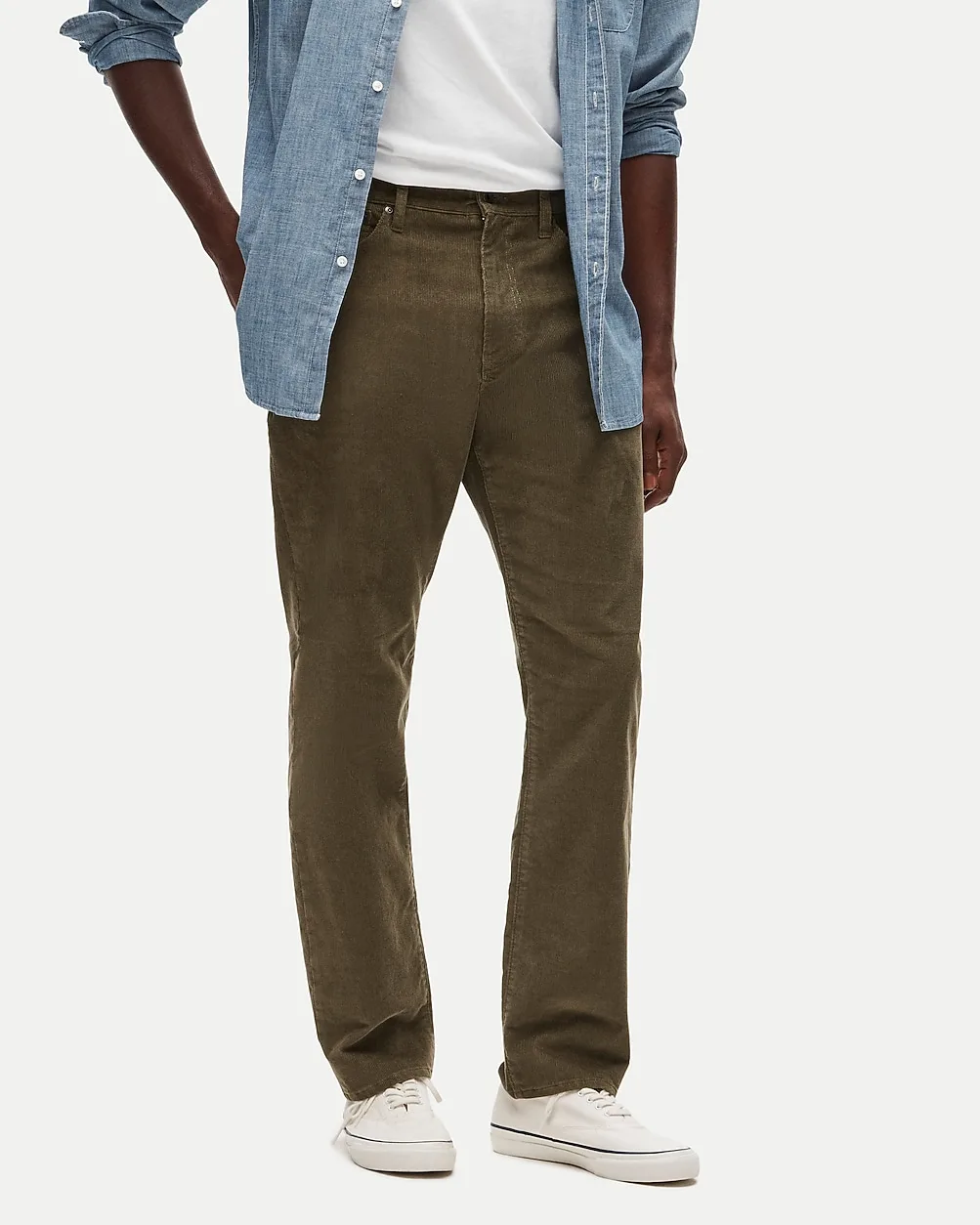 Athletic Straight-Fit Stretch Corduroy Five-Pocket Pant by J.Crew