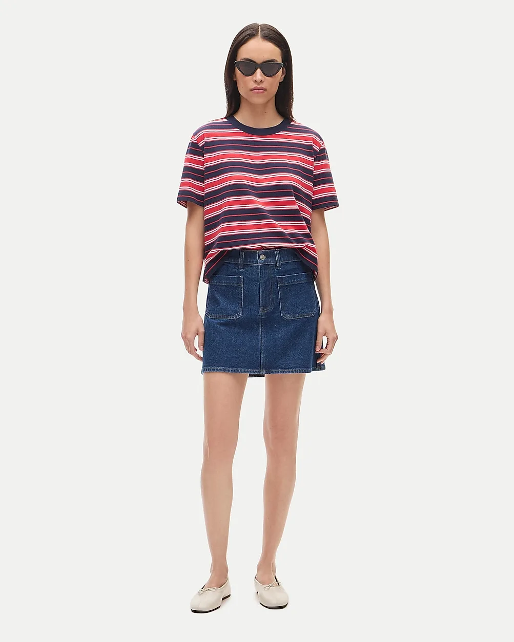 Denim Mini Skirt with Patch Pockets by J.Crew