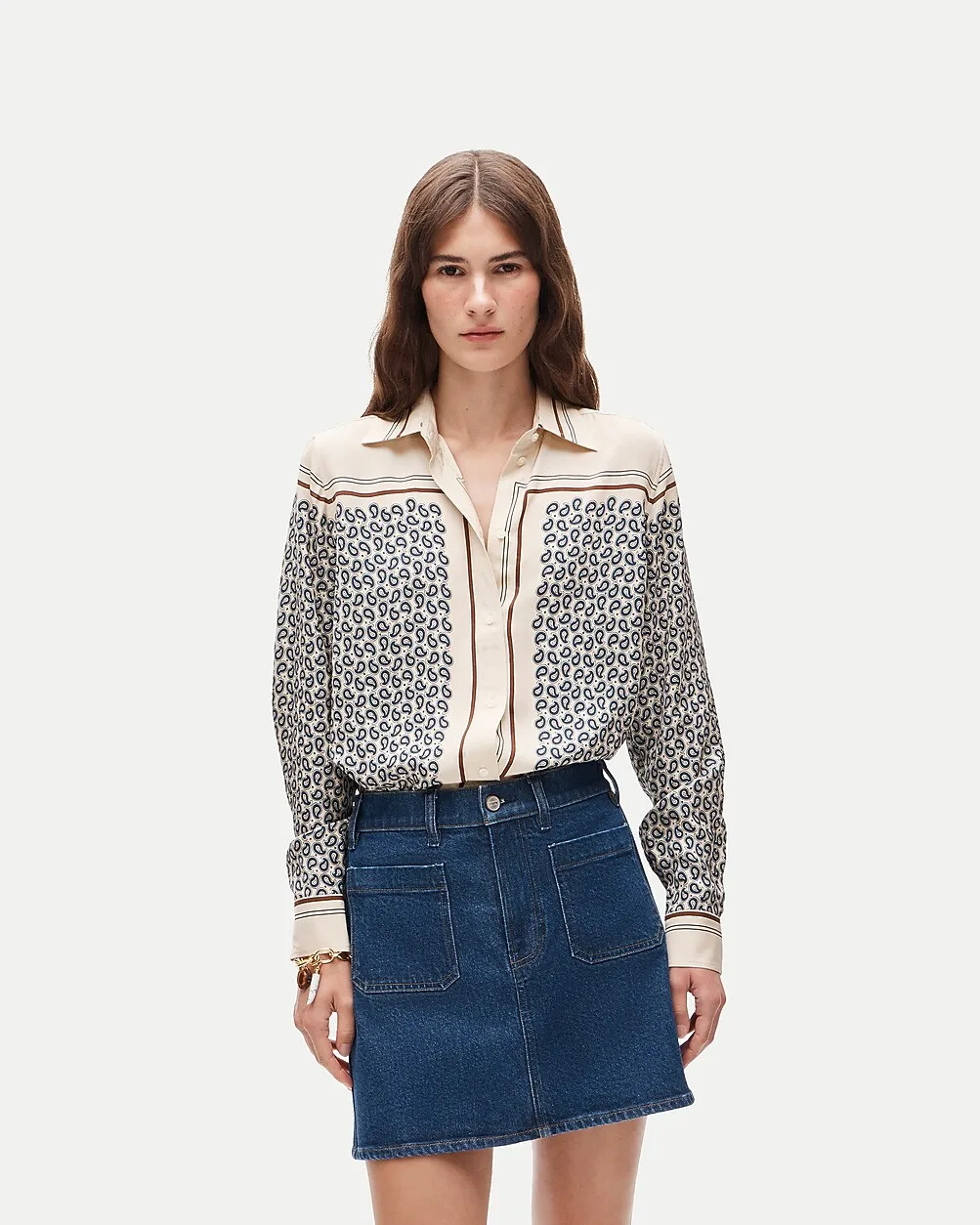 Jules Classic-Fit Button-Up Shirt in Scarf-Print Viscose Twill by J.Crew