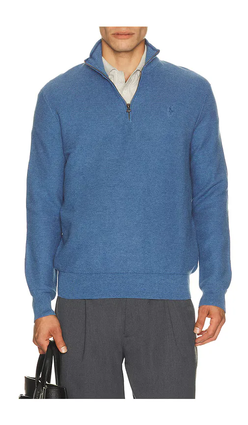 Long Sleeve Cotton 1/2 Zip Pullover Sweater by Polo Ralph Lauren