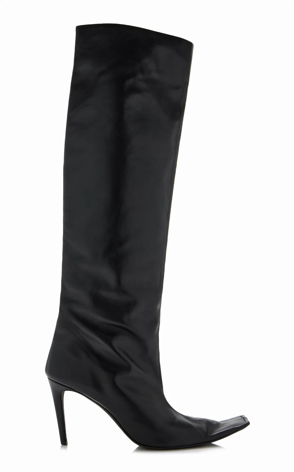 Marlene Leather Knee Boots by Khaite