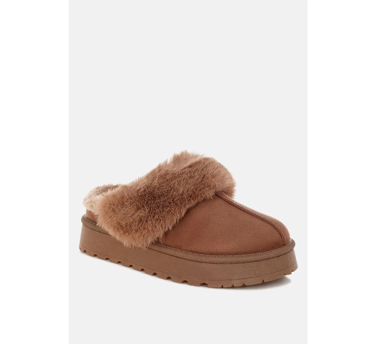 Portho Faux Fur Slip Flat by London Rag