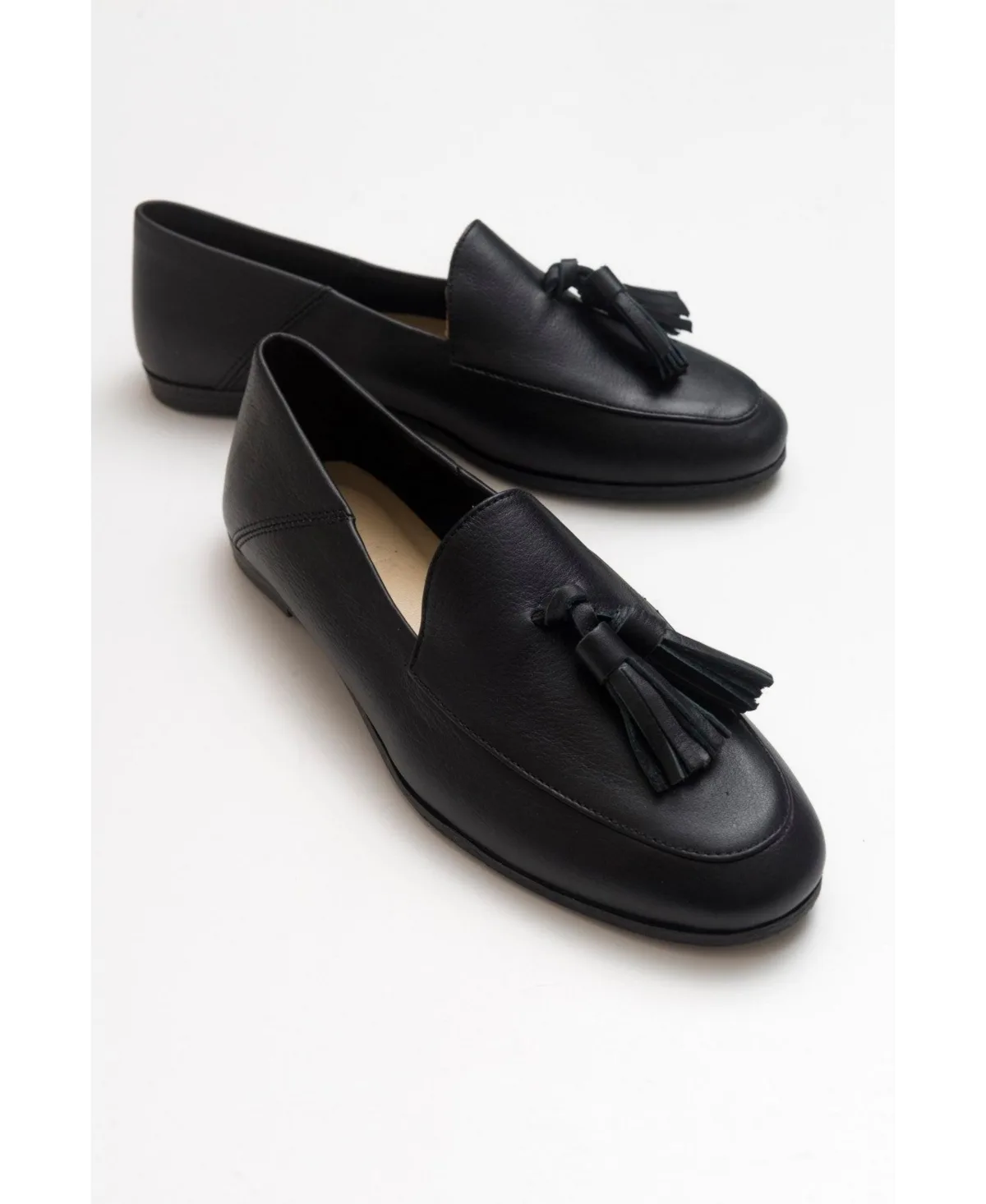 Mona Soft Leather Tassel Loafer by Forever & Always Shoes