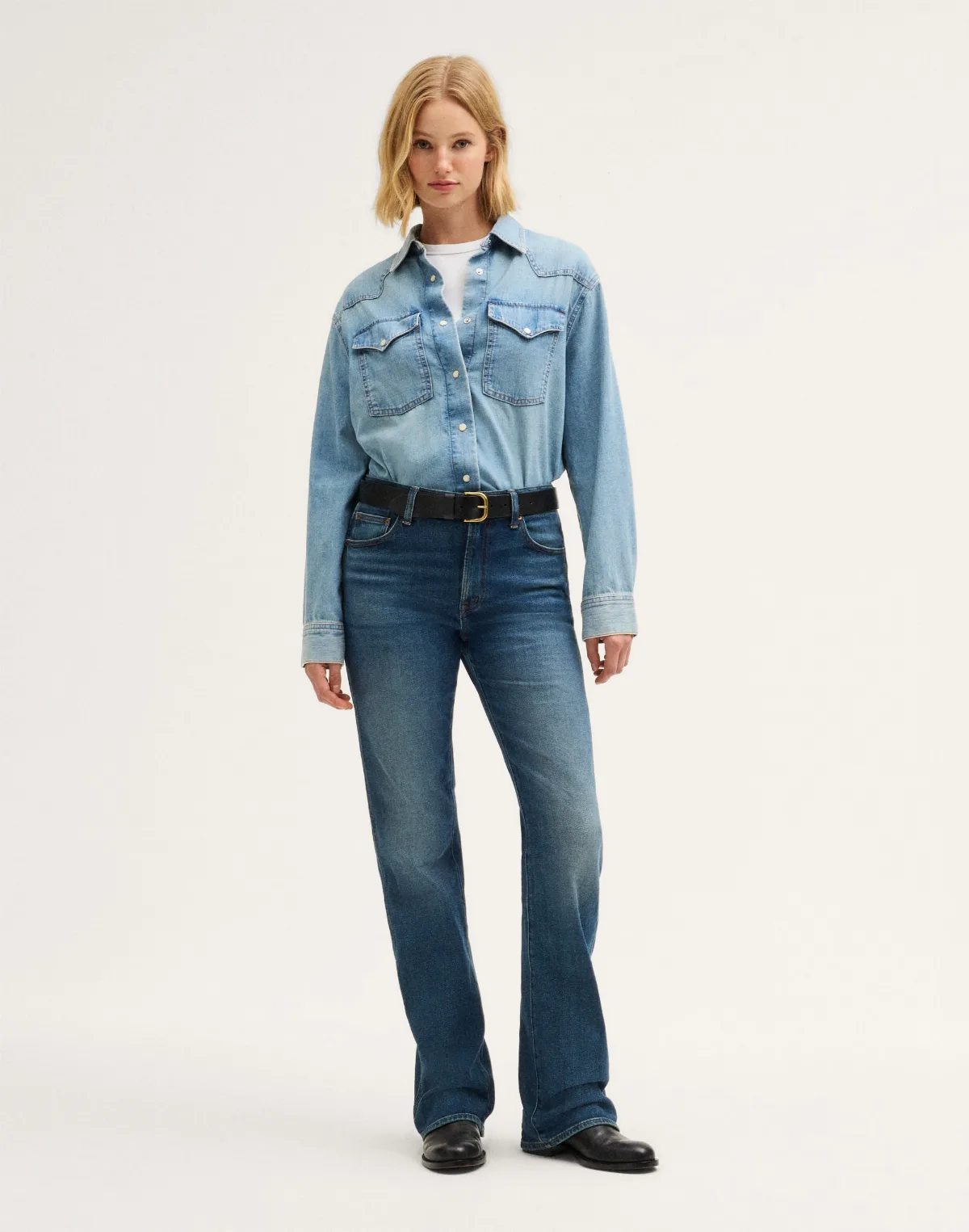 Short Relaxed Bootcut Jeans
